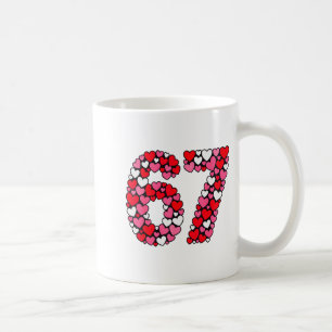 Caneca De Café Dia dos Namorados 67 Meme Cheio de Corações Engraç