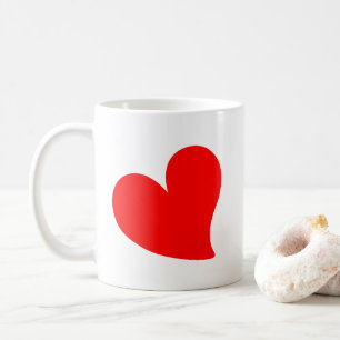 CANECA DE CAFÉ DIA DOS NAMORADOS COM CORAÇÃO VERMELHO NA MODA