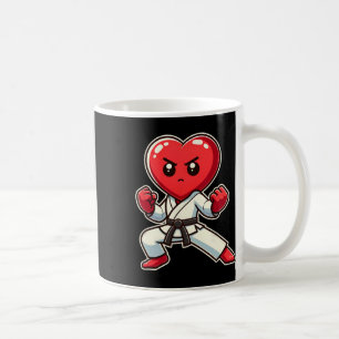Caneca De Café Dia dos Namorados Coração Karatê Taekwondo Mma Art