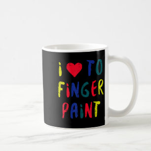 Caneca De Café Dia dos Namorados Eu Adoro Pintar Com os Dedos Cas