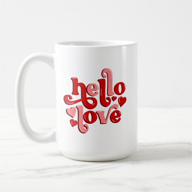 Caneca De Café dia dos namorados olá amor (Esquerda)