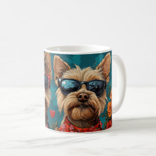 Caneca De Café Dia dos Namorados Rosas Coração do Terrier Austral
