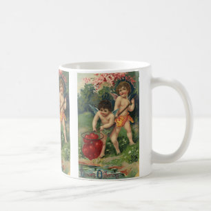 Caneca De Café Dia dos Namorados Vitoriano Antigo, Oferta de Amor
