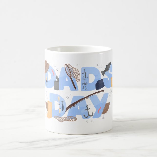 Caneca De Café Dia dos Pais Amante de Pesca Fofo (Centro)