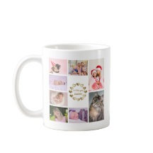 Dia dos Pais da Colagem de Fotos da Família Dourad