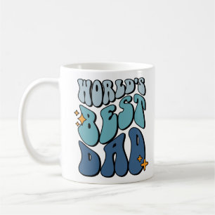 Caneca De Café Dia dos Pais Dad Retro Melhor Pai do Mundo