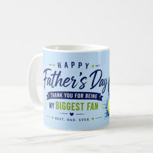 Caneca De Café Dia dos Pais de Tênis para Papai Aquarela Azul