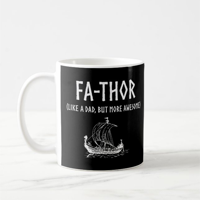 Caneca De Café Dia dos pais engraçado do Fa-Thor (Esquerda)