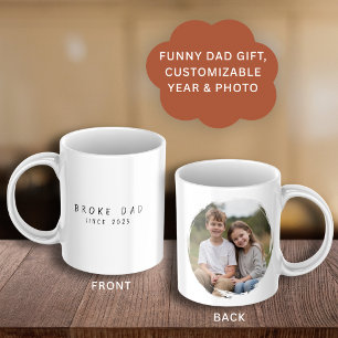 Caneca De Café Dia dos Pais Engraçado Pai Quebrado Desde Foto Cri