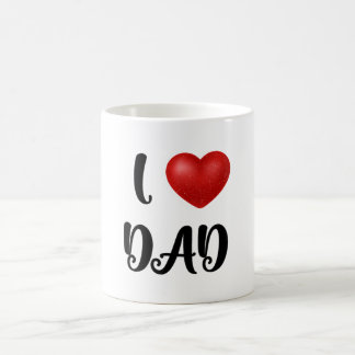 Caneca De Café Dia dos Pais Eu Amo Papai Presente de Explosão de