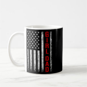 Caneca De Café Dia dos Pais Pai Filha Pai de Meninas Bandeira dos