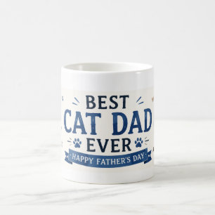 Caneca De Café Dia dos Pais para Amantes de Gatos e Pai de Gato