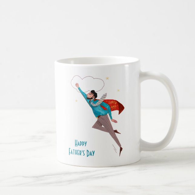 Caneca De Café Dia dos pais super-herói (Direita)