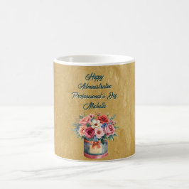Caneca De Café Dia dos Profissionais Administrativos Elegante em