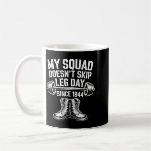 Caneca De Café Dia dos Veteranos do Exército Pule o Dia da Perna 