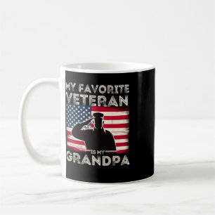 Caneca De Café Dia dos Veteranos Militar Meu Veterano Favorito É