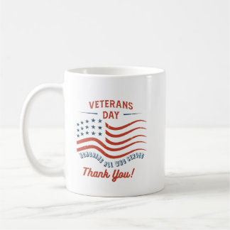 Caneca De Café Dia dos Veteranos Obrigado Mug