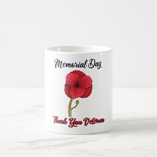 Caneca De Café Dia dos Veteranos Orgulho Dia dos EUA Memória Popp (Centro)