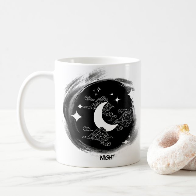 CANECA DE CAFÉ DIA E NOITE MUG (Com Donut)