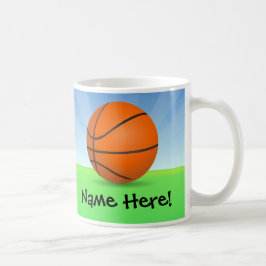 Caneca De Café Dia ensolarado do basquetebol dos esportes do