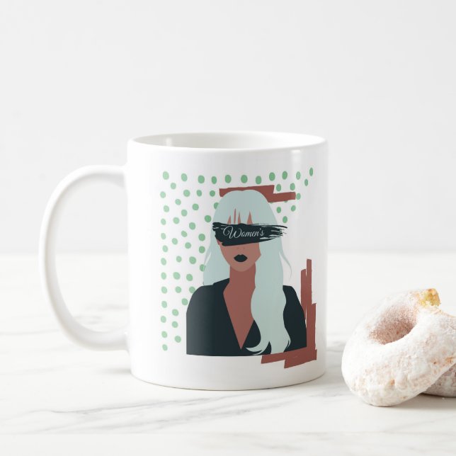 Caneca De Café Dia Internacional da Mulher (Com Donut)