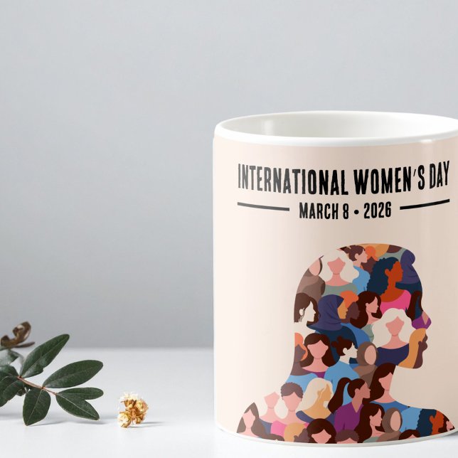 Caneca De Café Dia Internacional da Mulher (Criador carregado)