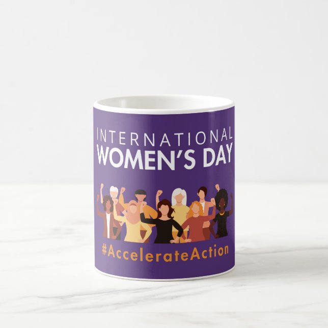 Caneca De Café Dia Internacional da Mulher 2025, Aceleração da Aç (Centro)