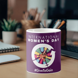 Caneca De Café Dia Internacional da Mulher 2026 Dar Para Ganhar