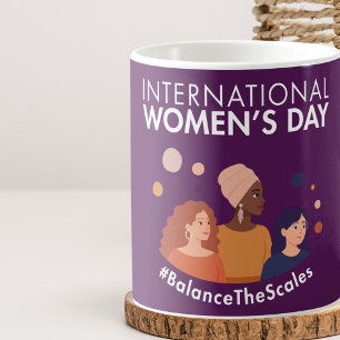Caneca De Café Dia Internacional da Mulher 2026 Equilibre as Bala