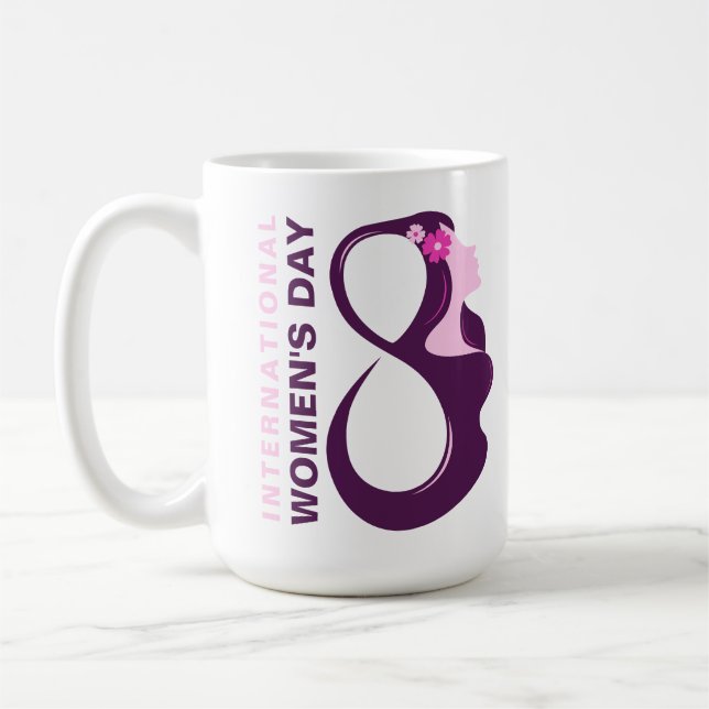 Caneca De Café Dia Internacional da Mulher 8 de Março (Esquerda)
