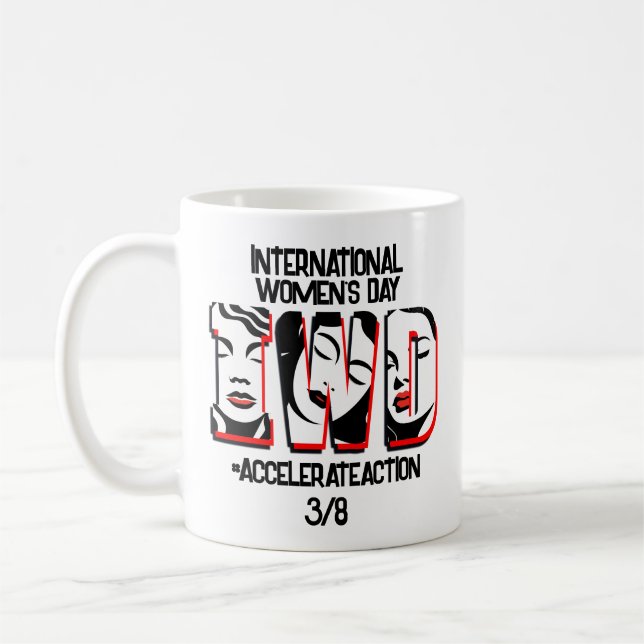 Caneca De Café Dia Internacional da Mulher | Acelerar ação (Esquerda)
