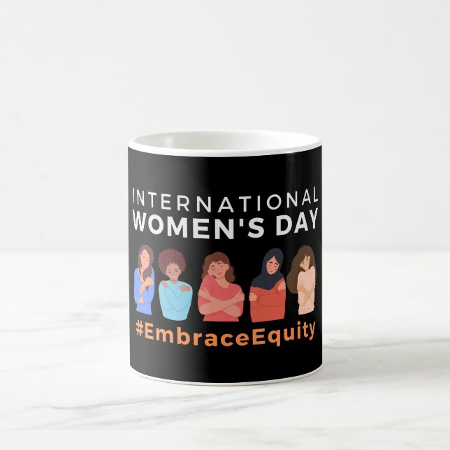 Caneca De Café Dia Internacional da Mulher em Equidade (Centro)