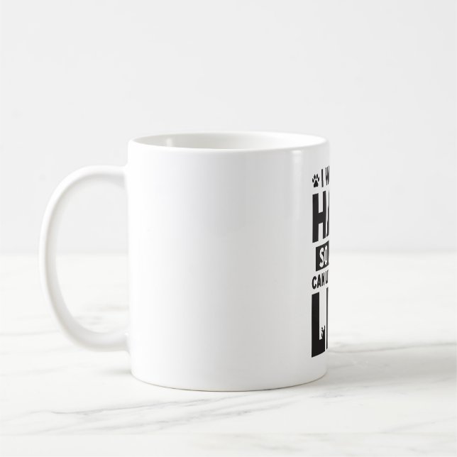 Caneca De Café Dia Internacional do Gato do Duro de Trabalho Melh (Esquerda)