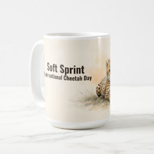 Caneca De Café Dia Internacional do Guepardo Soft Sprint