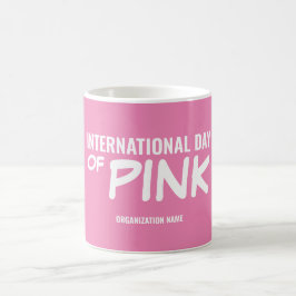 Caneca De Café Dia Internacional do Rosa Personalizável