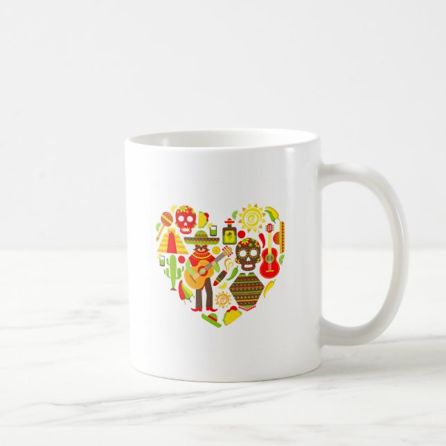 Caneca De Café Dia mexicano dos mortos no México (Direita)