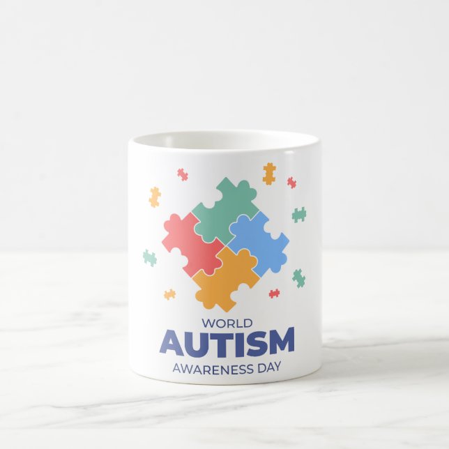 Caneca De Café Dia Mundial da Consciência do Autismo (Centro)