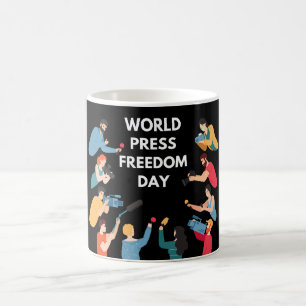 Caneca De Café Dia Mundial da Liberdade de Imprensa