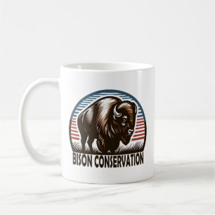 Caneca De Café Dia Mundial da Vida Selvagem do American Bison