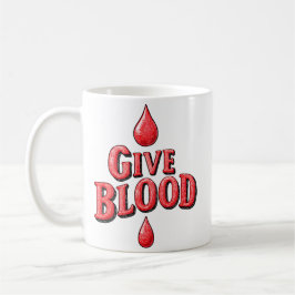 Caneca De Café Dia Mundial do Dador de Sangue - Dar texto ao Sang