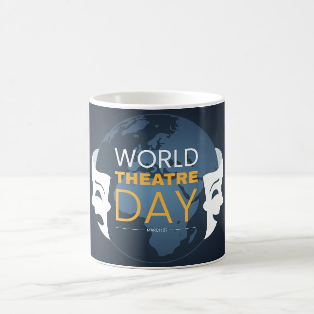 Caneca De Café Dia Mundial do Teatro (Centro)