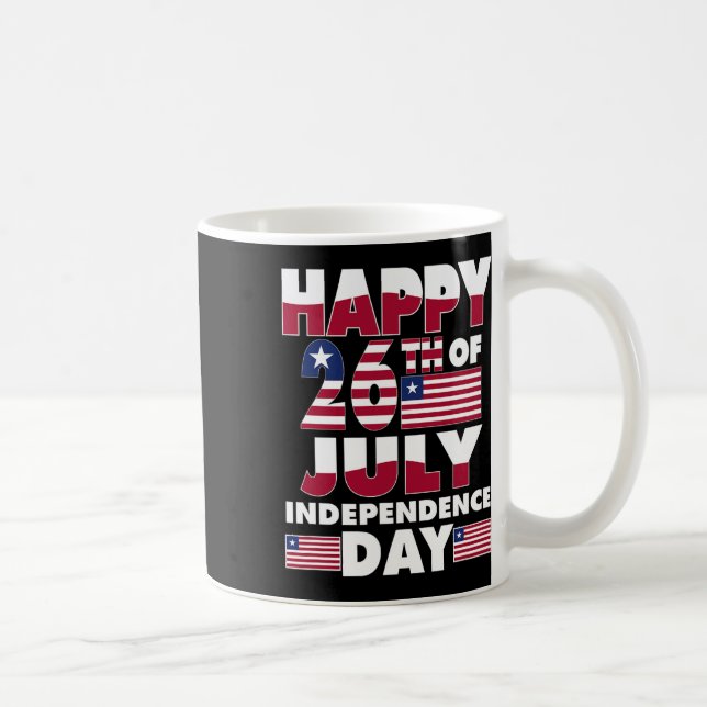 Caneca De Café Dia Nacional de Independência Amor Libéria Bandeir (Direita)