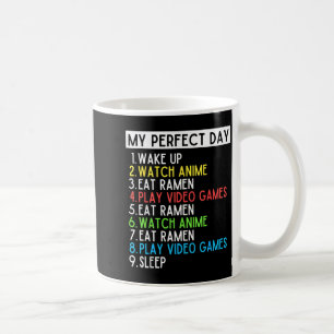 Caneca De Café Dia Perfeito Anime Jogos Ramen Amante Engraçado Co