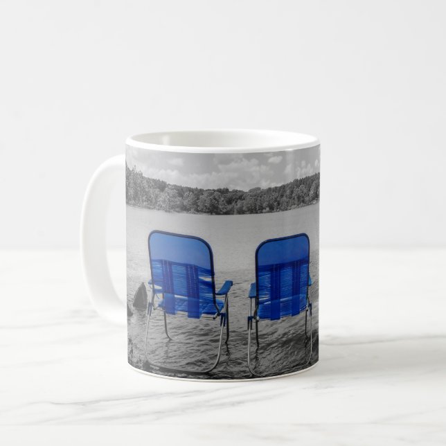 Caneca De Café Dia Perfeito No Lago De Coffee Mug. (Frente Esquerda)