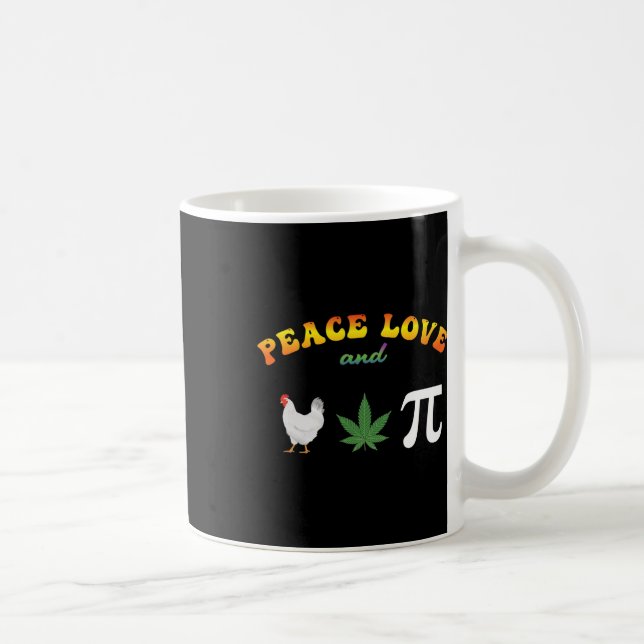 Caneca De Café Dia Pi do Pote de Frango do Peace Love (Direita)