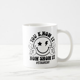 Caneca De Café Dia Que Você Conhece Agora Mostra Engraçado Profes
