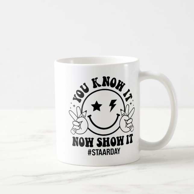 Caneca De Café Dia Que Você Conhece Agora Mostra Engraçado Profes (Direita)