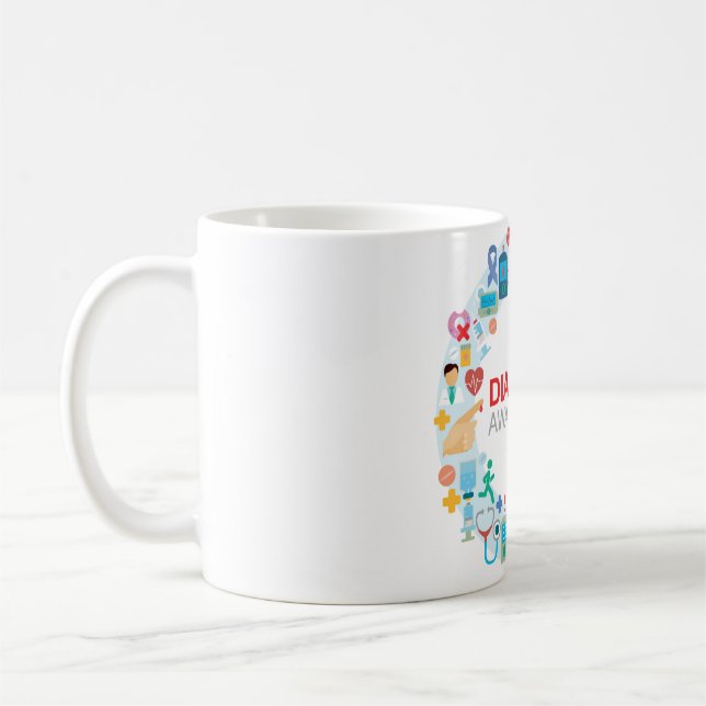 Caneca De Café Diabetes - Círculo de Sensibilização (Esquerda)