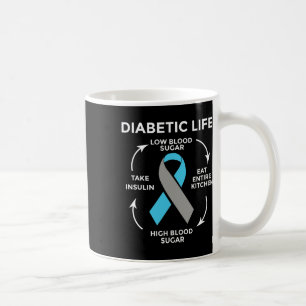 Caneca De Café Diabetes cita Awarenes para combater diabetes