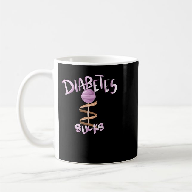 Caneca De Café Diabetes Diabetes Suja De Lollipop Para Diabetes (Esquerda)